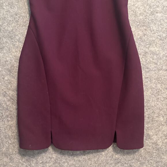 Cinq a Sept Dress Womens 6 Burgundy Halter Sleeveless Mini Bodycon Cocktail - Picture 3 of 11